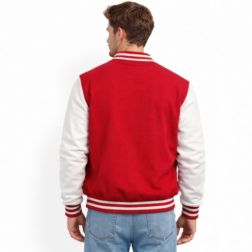 Urban Heritage LA Varsity Jacket Red White Snap Button Men’s L Large - Picture 2 of 7